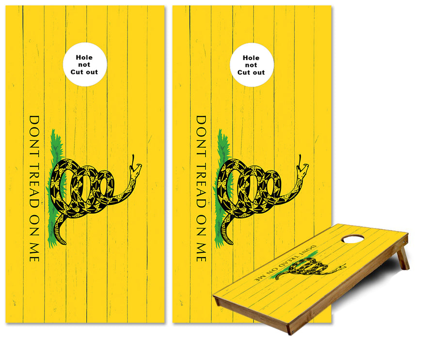 Don't Tread on Me cornhole wraps