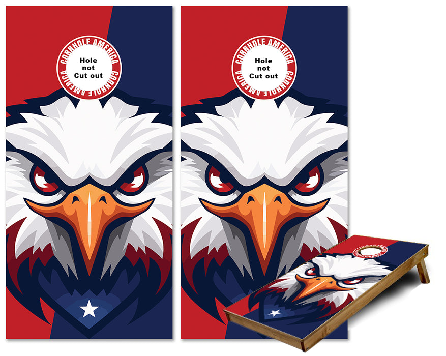 Eagle Face Cornhole American cornhole wraps