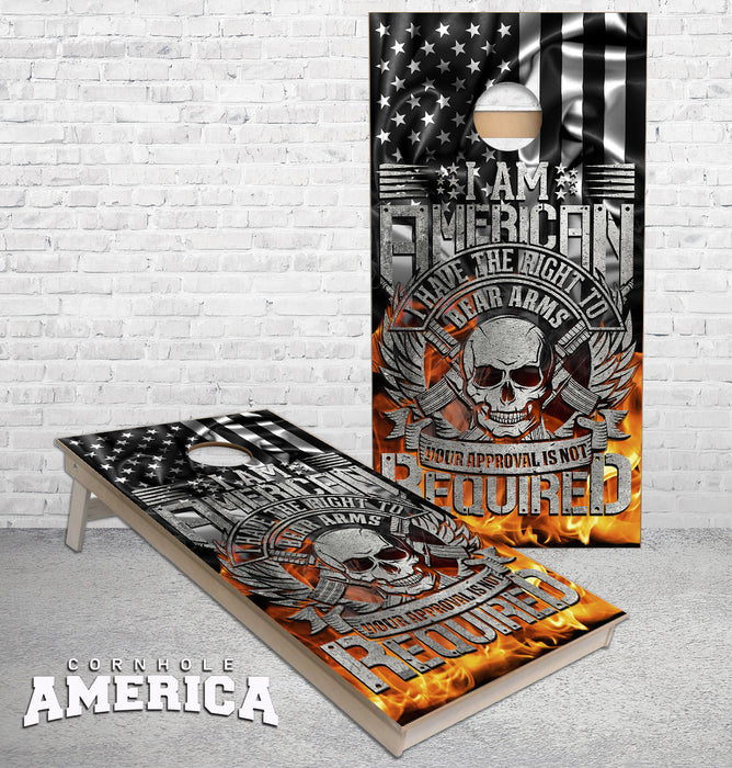American right to bear arms Cornhole Boards