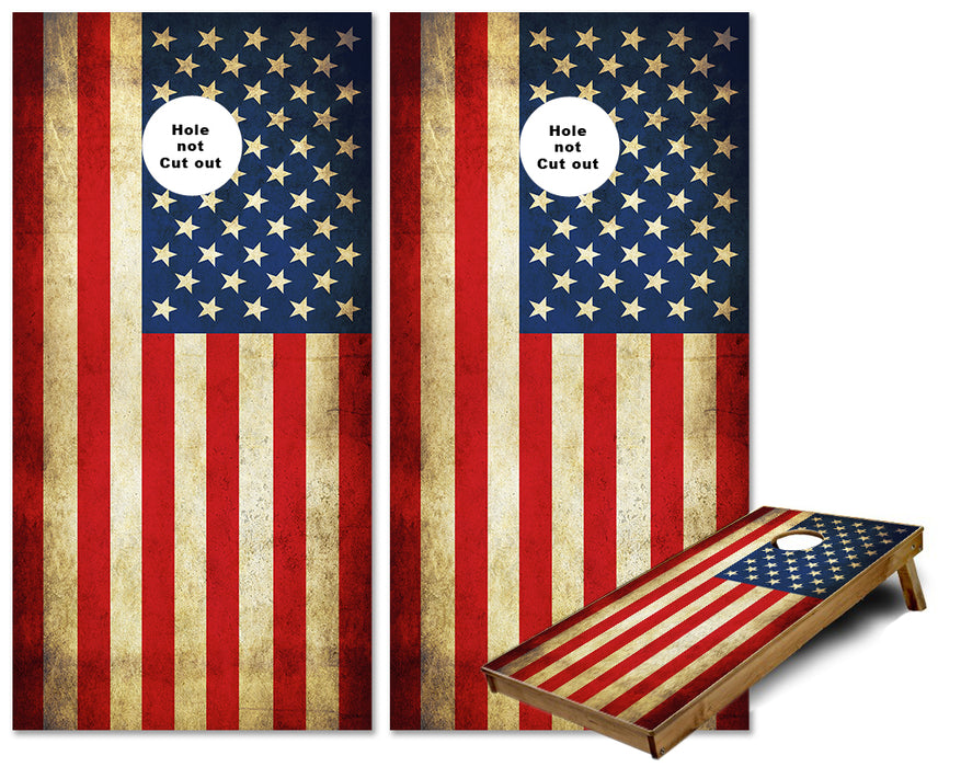 United States Flag Grunge background cornhole wraps