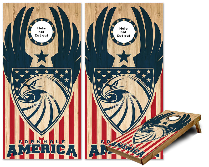 Cornhole America Eagle Flag cornhole wraps
