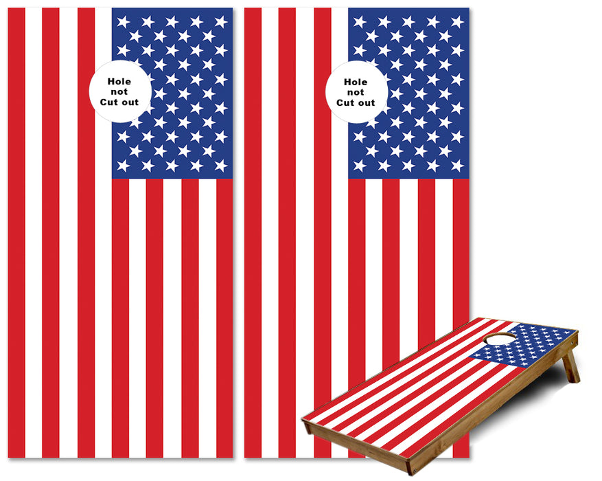American Flag Cornhole wraps