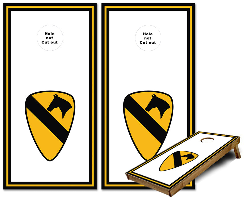 US 1st Calvary Division cornhole wraps