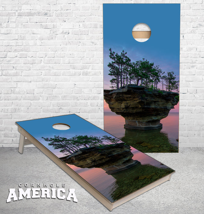 Turnip Island in Michigan Cornhole boards
