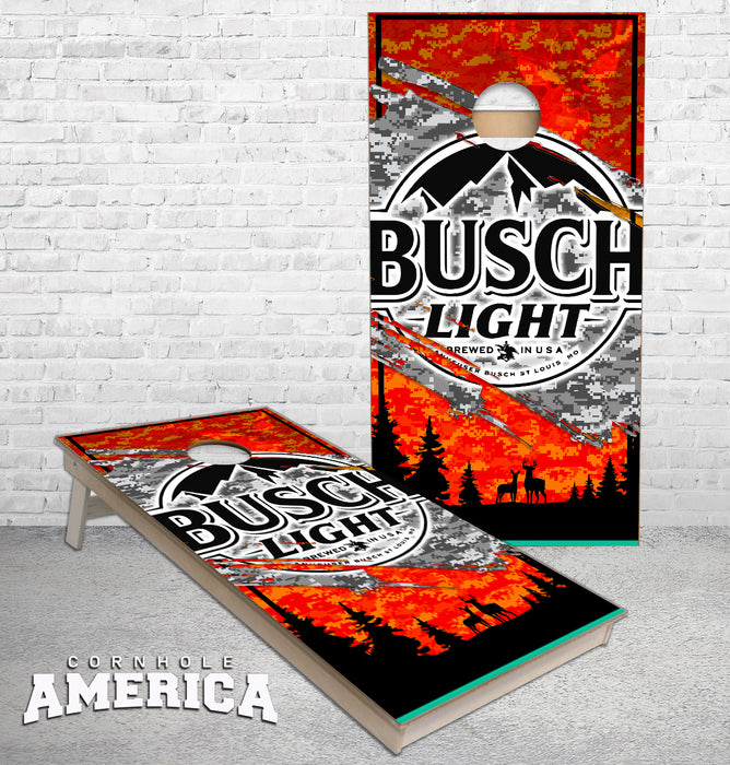 Busch Light for the Hunters cornhole boards