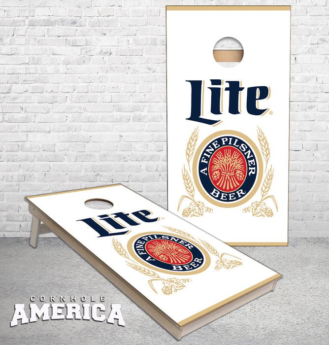 Miller Lite Beer cornhole boards