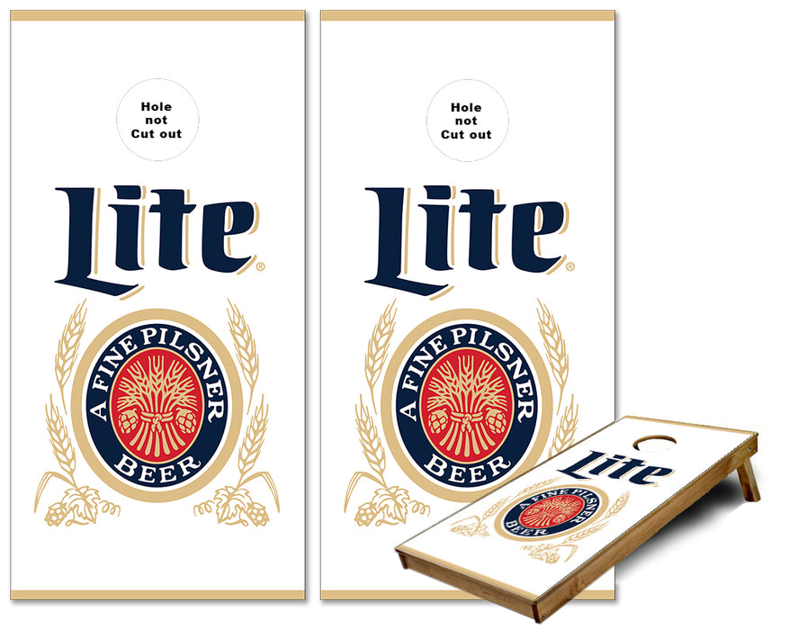 Miller Lite Beer cornhole wraps