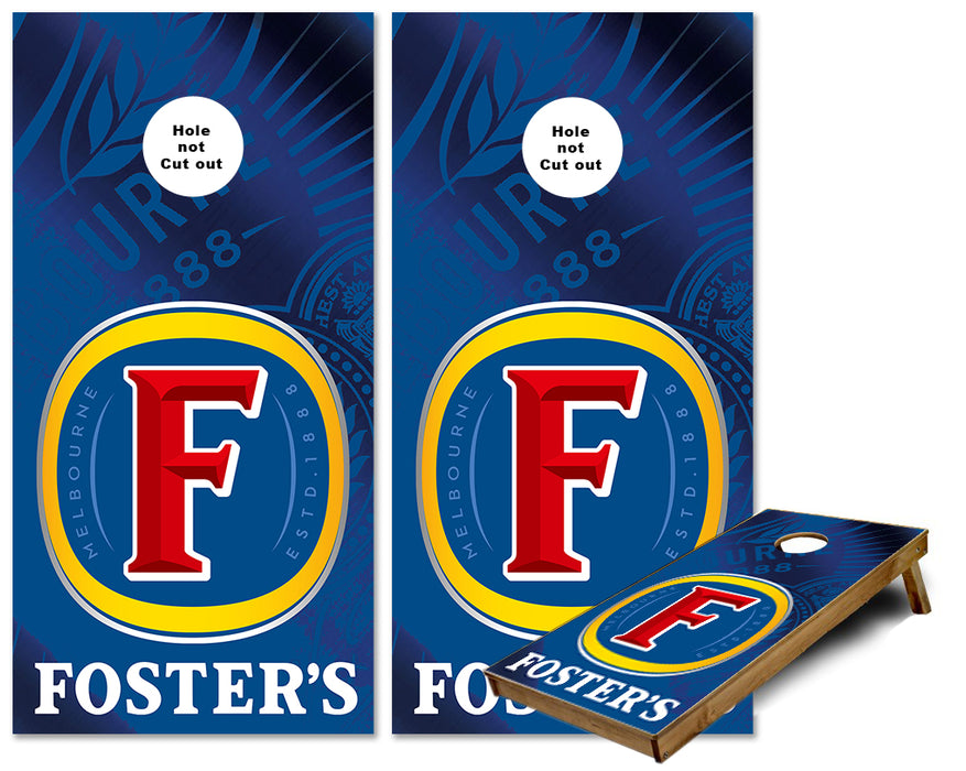 Fosters Beer Cornhole wraps