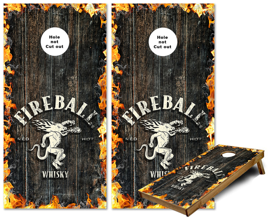 Fireball drink Cornhole wraps