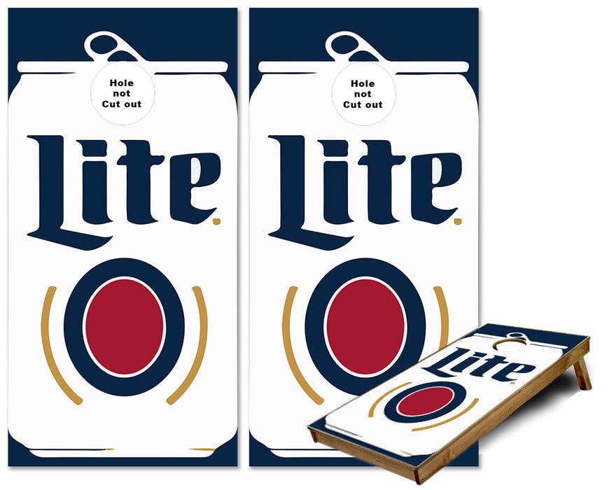 Miller Lite can Cornhole wraps