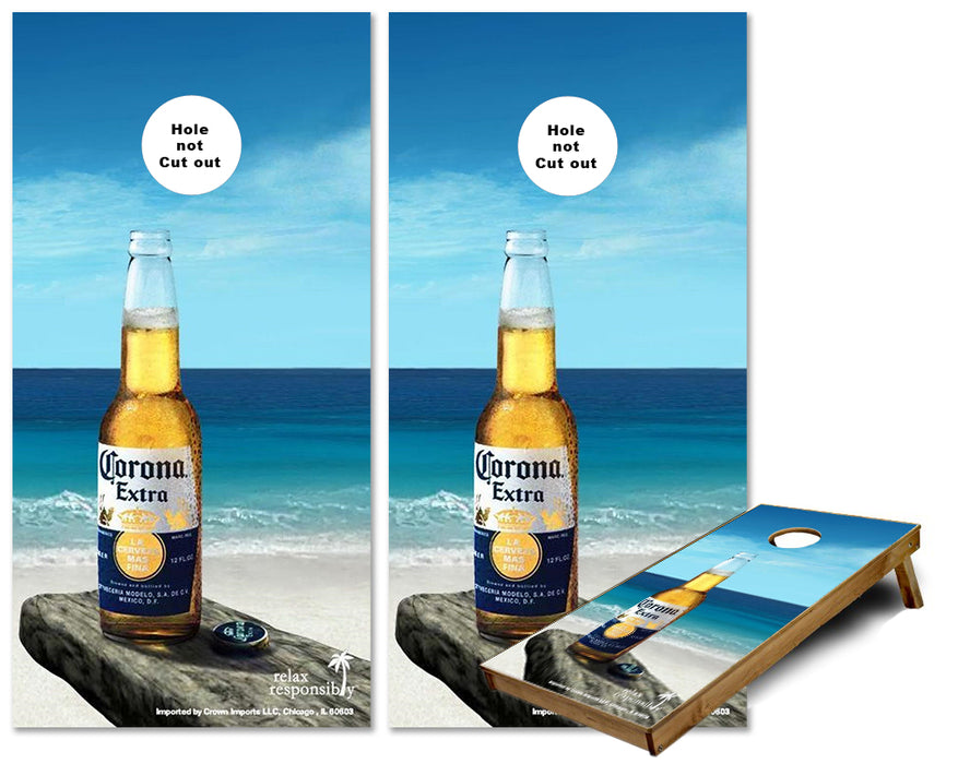 Corona Extra Beach cornhole wraps