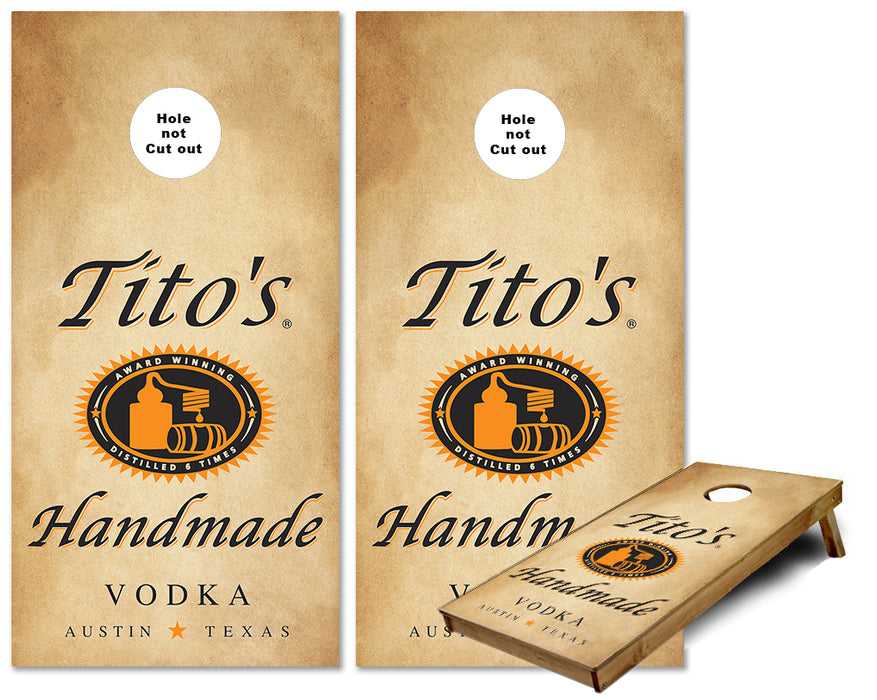 Titos Handmade Vodka cornhole wraps