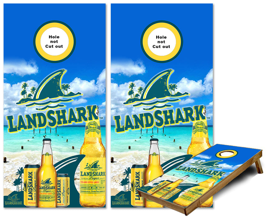 Landshark Beach life cornhole wraps