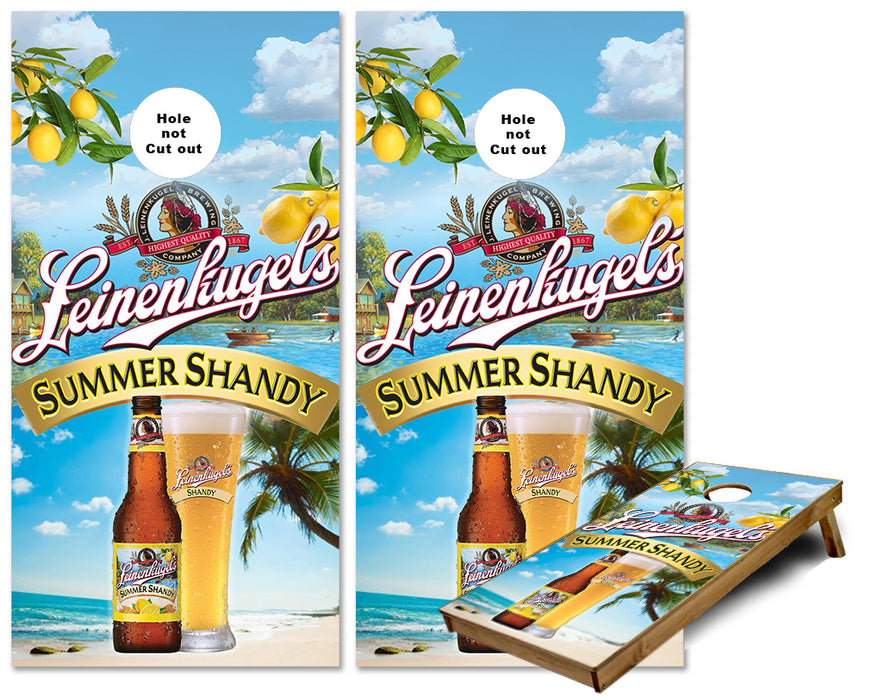 Summer Shandy custom cornhole wraps