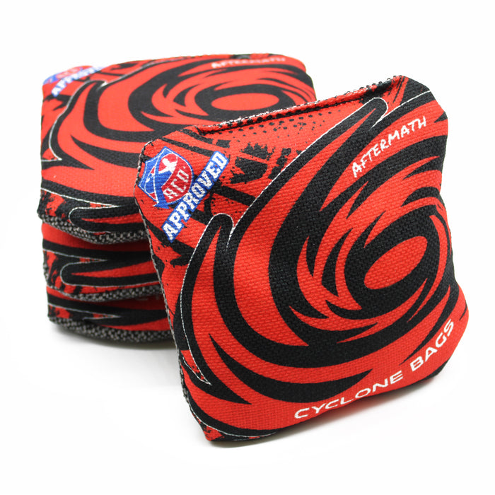 Cyclone Aftermath Pro Series Cornhole Bags Black and Red (set of 4)