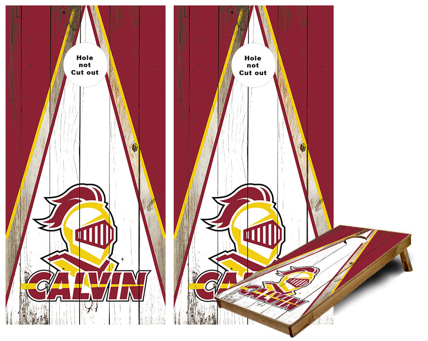 Calvin College Triangle Cornhole Wraps