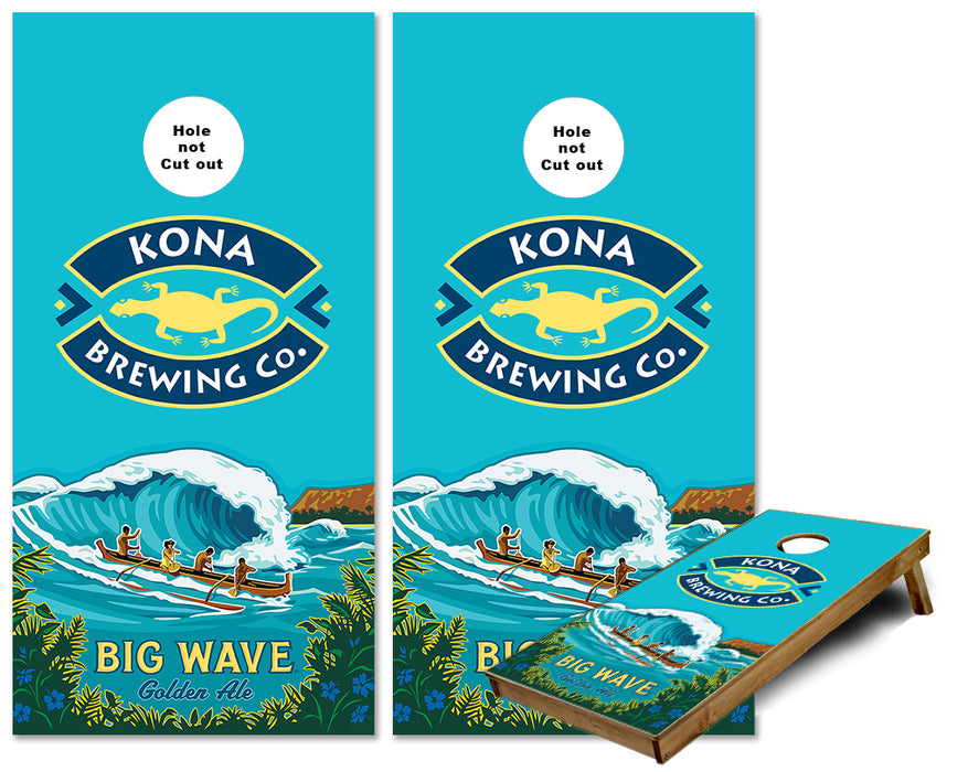 Kona Big Wave lager custom Cornhole Wraps