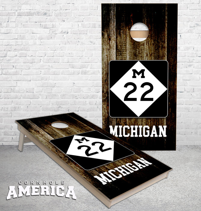 Michigan Roadway 22 cornhole Boards