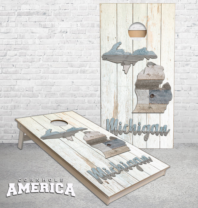 Michigan Beach wood Cornhole boards