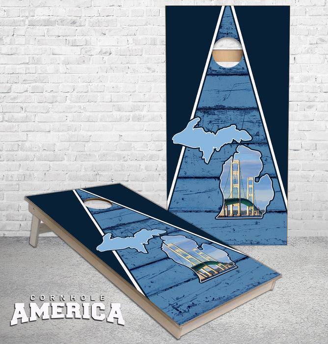 Pure Michigan Mackinac Bridge Cornhole Boards
