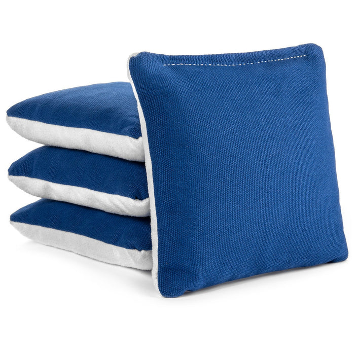 Blue and White Pro Dual Sided Slick N Stick cornhole Bags
