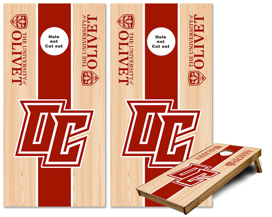 University of Olivet custom Cornhole Wraps