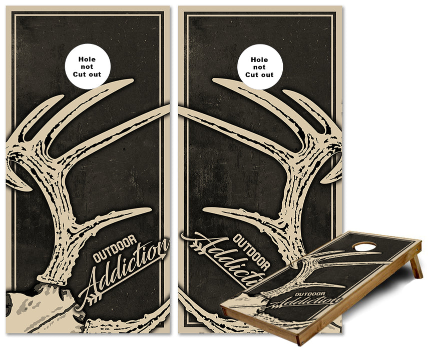Outdoor Addiction Buck Antler cornhole wraps