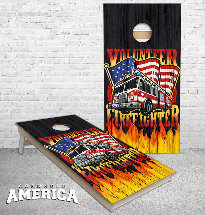 Volunteer Fire Fighter Cornhole Boards