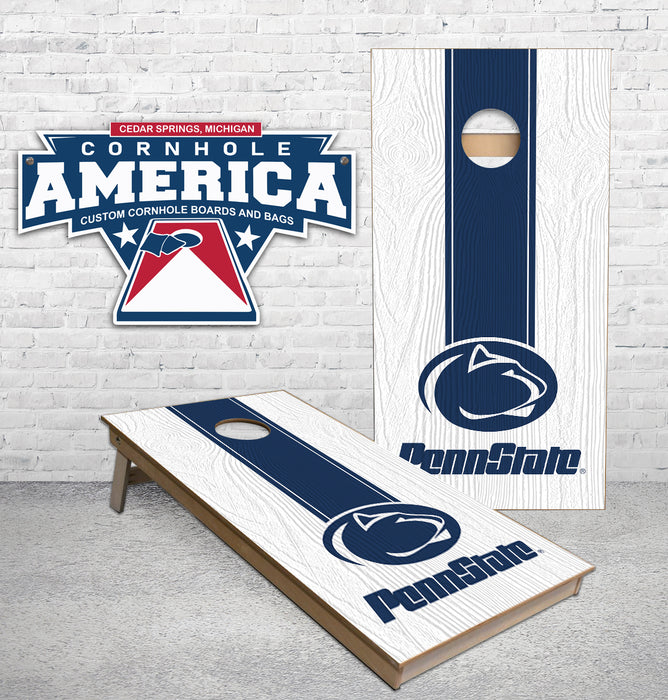 Penn State Center stripe Cornhole Boards