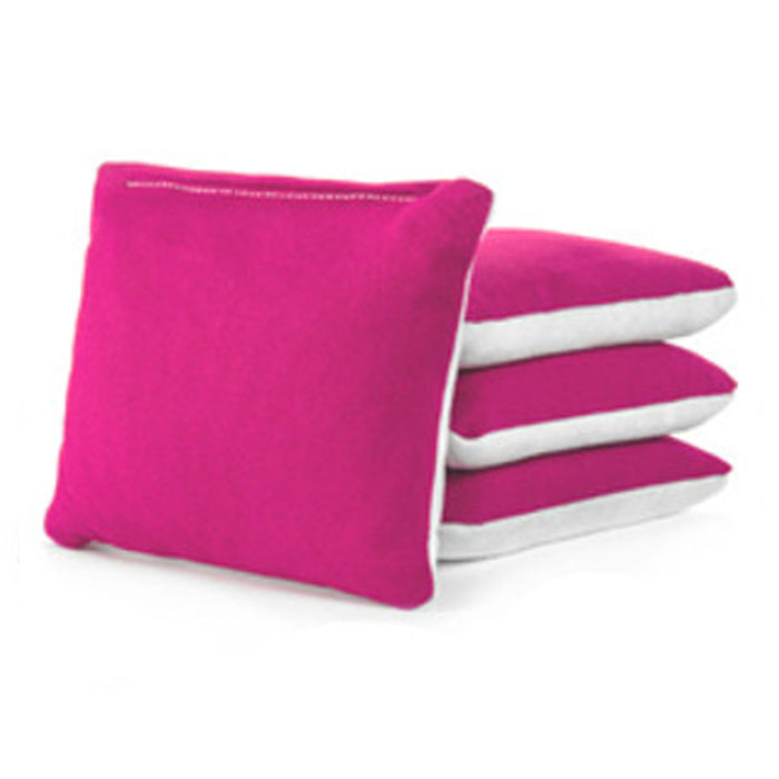 Pink and White Pro Dual Sided Slick N Stick cornhole Bags
