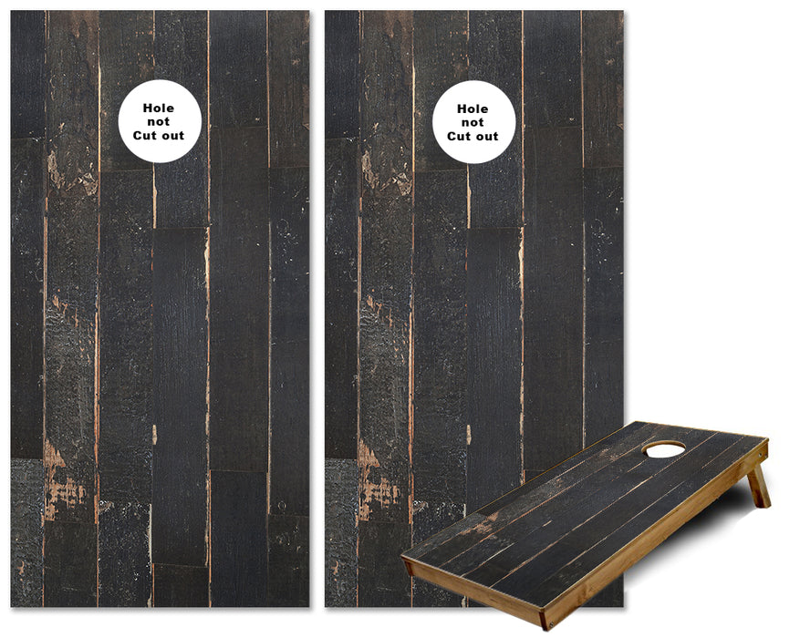 Burnt Barn Wood Blackened cornhole wraps