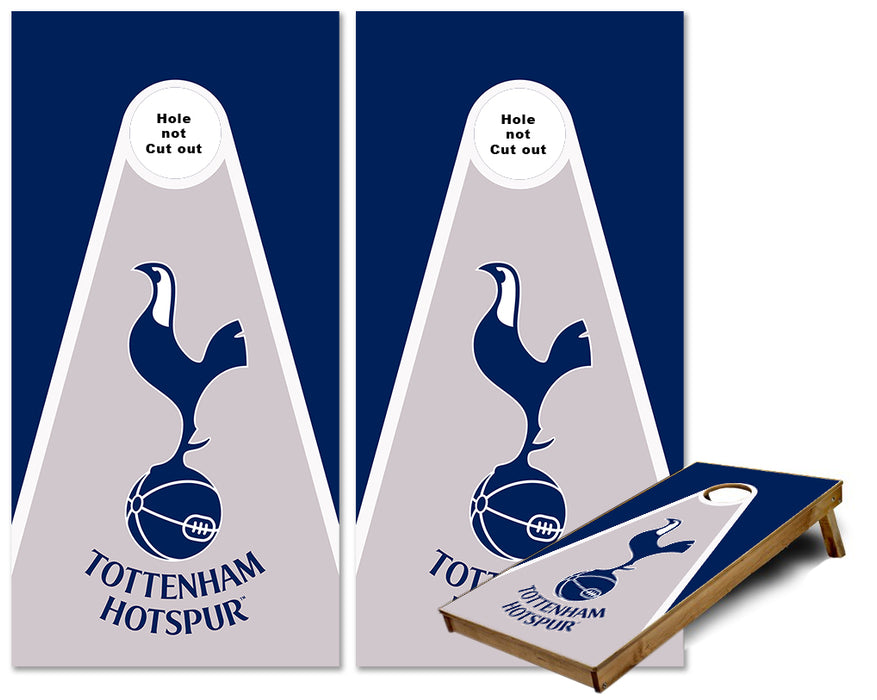 Tottenham Hotspur triangle theme cornhole wraps