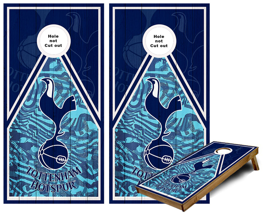 Tottenham Spurs Triangle Theme Cornhole Wraps