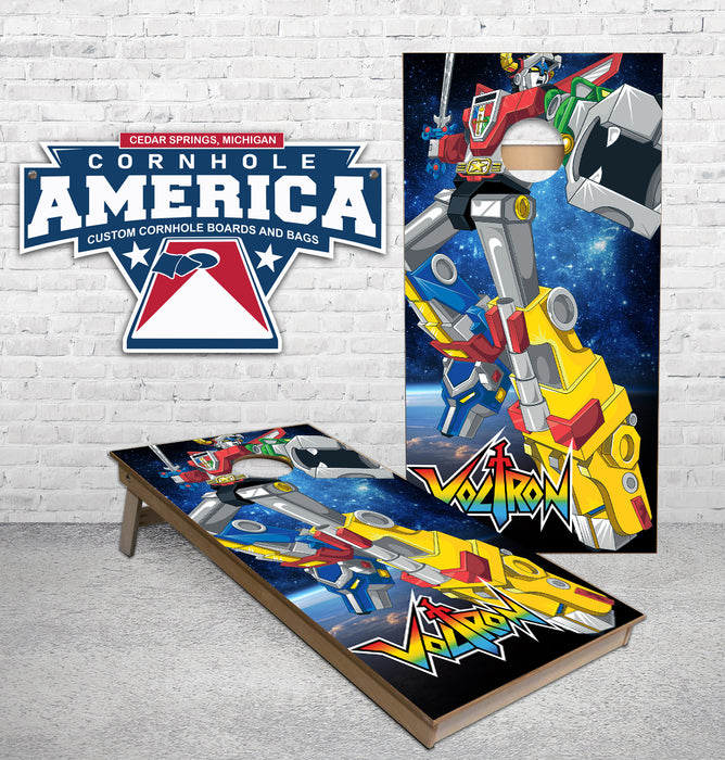Voltron Defender of the Universe Cornhole Boards