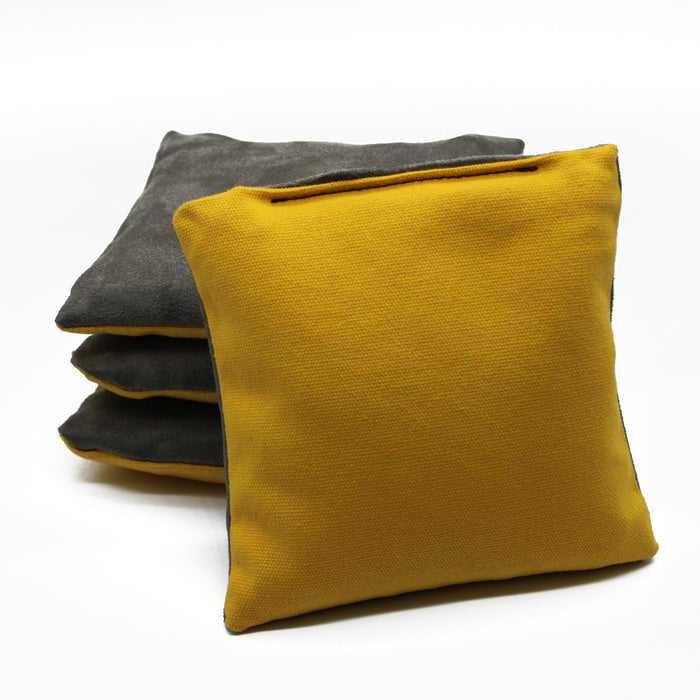 Yellow and Grey Pro Dual Sided Slick N Stick cornhole Bags