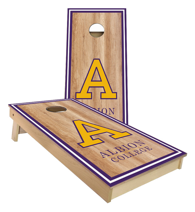 Albion College Michigan cornhole boards