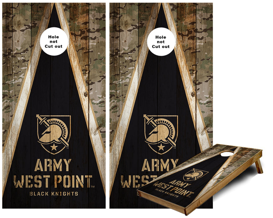 Army West Point Black Knights Triangle camo Cornhole Wraps