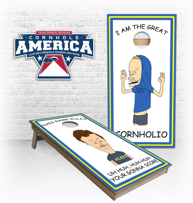 Beavis and Butthead your going to score cornhole boards