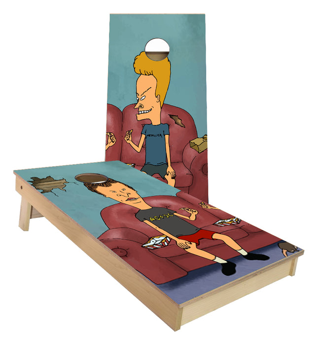 Beavis and Butthead on Sofa cornhole boards