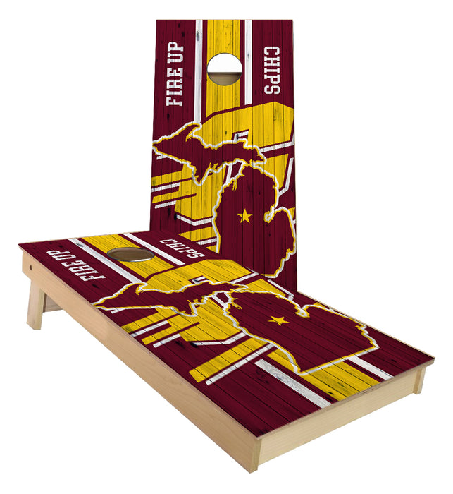 Central Michigan University Chippewas Cornhole Boards