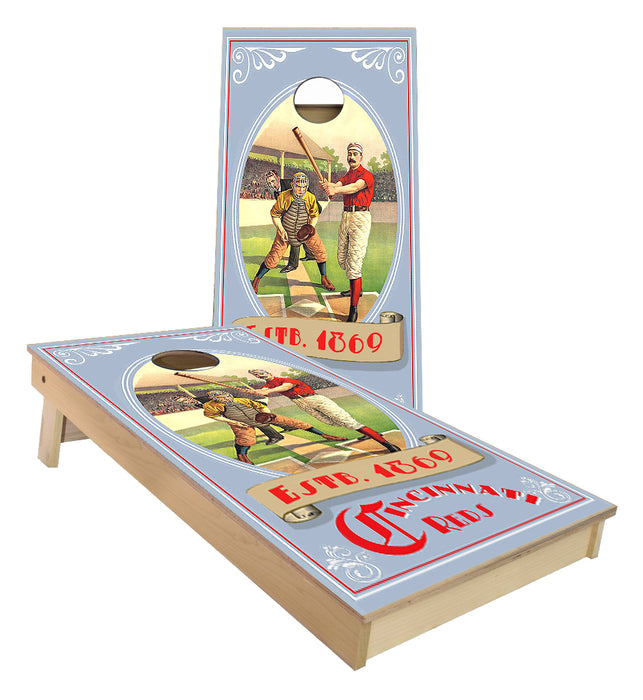 Cincinnati Reds 1869 vintage Cornhole Boards