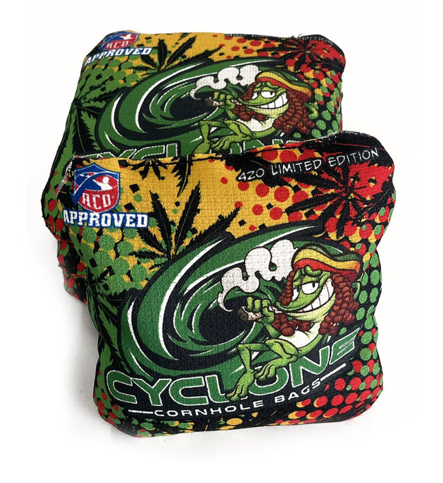 Cyclone STORM 420 Limited Edition Marijuana 2023 Pro series cornhole bags (set of 4)