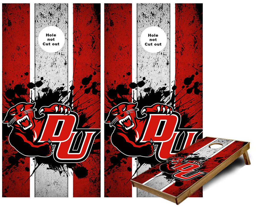 Davenport University cornhole wraps