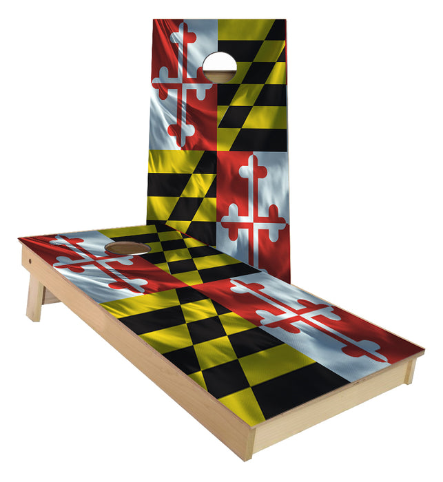 Maryland State Flag Cornhole Boards