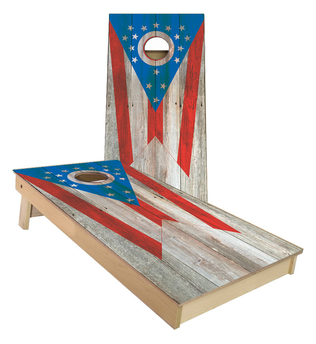 Ohio State Flag Cornhole Boards