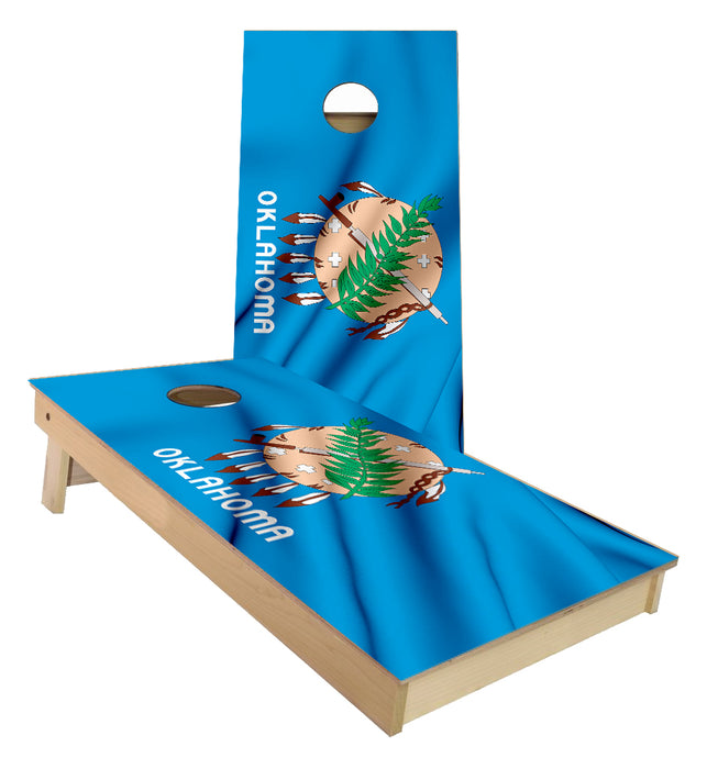 Oklahoma State Flag Cornhole Boards