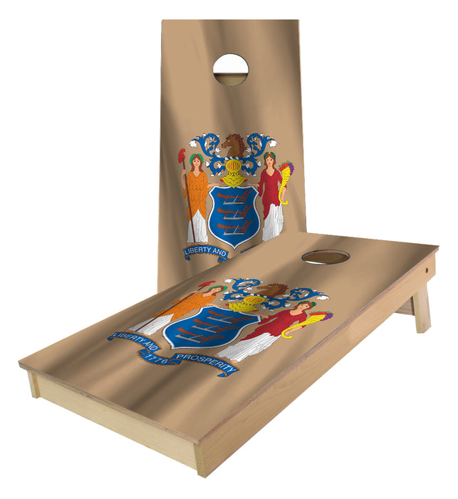 New Jersey State Flag Cornhole Boards