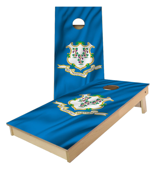 Connecticut State Flag Cornhole Boards