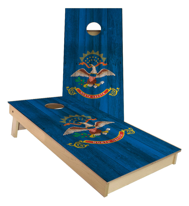 North Dakota State Flag Cornhole Boards