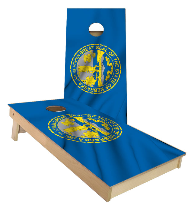 Nebraska State Flag Cornhole Boards